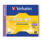 Verbatim DVD+RW 4,7Gb 4x Normál tok 1db/csomag (1-es címke)