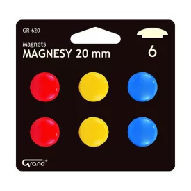 Táblamágnes GRAND 20mm 6 darabos vegyes színű