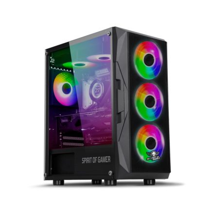 Spirit Of Gamer Rogue 7 RGB Tempered Glass Black