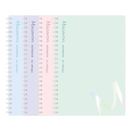 Spirálfüzet vonalas DELI Macaron A/5 60 lapos pasztell színekben