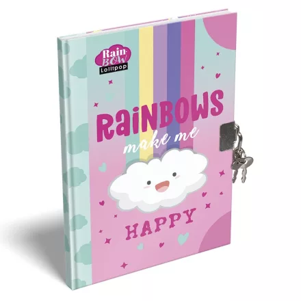 Emlékkönyv LIZZYSULI A/5 keményfedeles Lollipop Rainbow