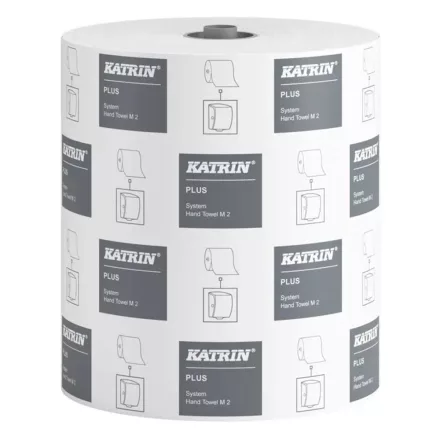 Kéztörlő tekercses KATRIN Plus System Towel 19 cm 150 m 2 rétegű fehér