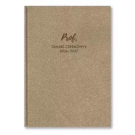   Tanári zsebkönyv TOPTIMER Prof PVC műbőrborító A/5 heti 145x205 mm Arany bubble 2026-2027