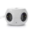 ACT Power Strip Cube F Socket Hálózati Elosztó 3DIN 1,5m White