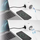 ACT Power Strip Cube F Socket Hálózati Elosztó 3DIN 1,5m White