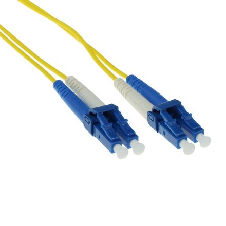 ACT LSZH Singlemode 9/125 OS2 fiber patch cable duplex with LC connectors 22m Yellow