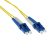 ACT LSZH Singlemode 9/125 OS2 fiber patch cable duplex with LC connectors 17m Yellow