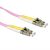 ACT LSZH Multimode 50/125 OM4 fiber patch cable duplex with LC connectors 2,5m Pink