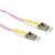 ACT LSZH Multimode 50/125 OM4 fiber patch cable duplex with LC connectors 35m Pink