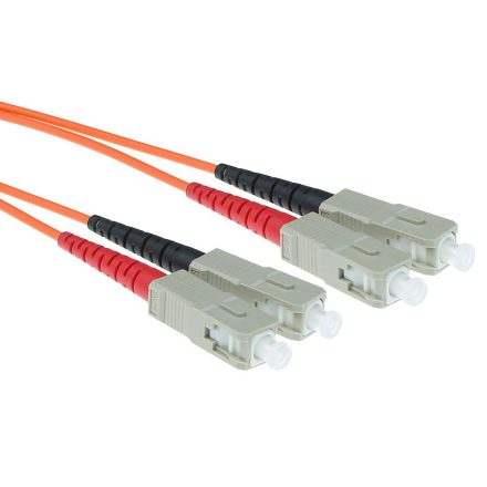 ACT LSZH Multimode 62.5/125 OM1 fiber cable duplex with SC connectors 20m Orange