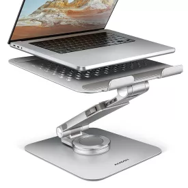   AXAGON STND-LR Alumínium állvány 360°-os forgatással 17,3" laptopokhoz Állítható magasság és szög