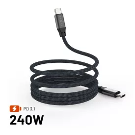   FIXED Magnetic Braided Cable USB-C/USB-C, 1,2m USB2.0 240W Gray