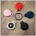 FIXED Silky szilikon tok Apple AirTag-hez, 2xfekete + 2xfehér