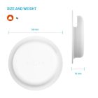 FIXED Silky matricás szilikon tok Apple AirTag-hez dupla csomag fehér