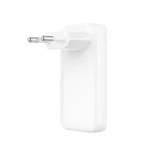 FIXED Slim 2xUSB-C úti töltő GaN PD 45W-os fehér