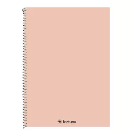   Spirálfüzet kockás FORTUNA Monocolor A/4 70 lapos pasztell barack