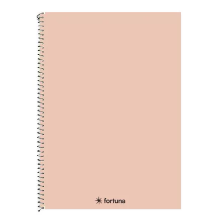 Spirálfüzet kockás FORTUNA Monocolor A/4 70 lapos pasztell barack