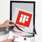 Infokeret DURABLE Duraframe A/4 sima felületre mágneses fekete 2 darabos