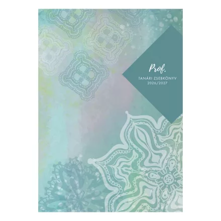 Tanári zsebkönyv TOPTIMER Prof fóliázott papírborító A/5 heti 145x205 mm Mandala 2026-2027