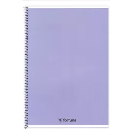   Spirálfüzet vonalas FORTUNA Monocolor A/4 70 lapos pasztell lila