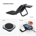 FIXED MagFlex vezeték nélküli töltő, 3 eszköz egyidejű töltése, MagSafe támogatás, szürke