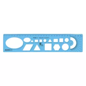 Sablon vonalzó OPTIMA hajlékony kék 30cm
