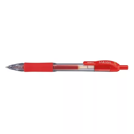 Zseléstoll ZEBRA Sarasa Retractable nyomógombos 0,7 mm piros