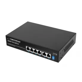   Esperanza ENS105 Spinner 4 PoE + 2 UPLINK PORT Ethernet Switch