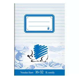 Füzet vonalas ICO Süni A/5 16-32 2.osztályos