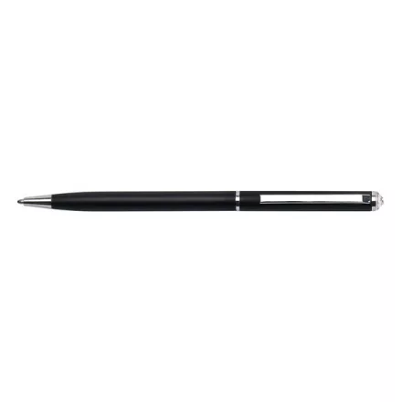 Golyóstoll ART CRYSTELLA fekete slim fehér SWAROVSKI® kristállyal 0,7mm kék