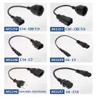 ACT Powercord C20 IEC 60320- CEE 7/3 0,2m Black