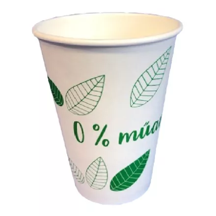 Pohár eldobható papír műanyagmentes 1,8 dl nyomott automatás 50 darabos( 13244,14939)