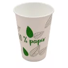 Pohár eldobható papír műanyagmentes 1,8 dl nyomott automatás 50 darabos( 13244,14939)