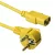 ACT Powercord mains connector Schuko CEE 7/7 male (angled) - C13 IEC 60320 1,8m Yellow