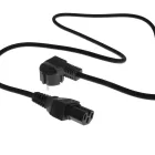 ACT Powercord mains connector Schuko CEE 7/7 male (angled) - C15 IEC 60320 1m Black
