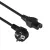 ACT Powercord mains connector Schuko CEE 7/7 male (angled) - C15 IEC 60320 2m Black