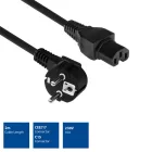 ACT Powercord mains connector Schuko CEE 7/7 male (angled) - C15 IEC 60320 2m Black