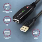 AXAGON ADR-207 USB Repeater cable 7,5m Black