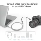 ACT USB Type-C female to USB micro B 2.0 male adapter cable 0,2m Black