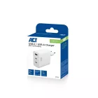 ACT ACT USB-C/USB-A Charger 65W 3-port with Power Delivery PPS, QuickCharge and GanFast