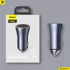 Baseus Golden Contactor Pro 40W Car Charger Grey