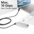 ACT USB 3.0 60W USB Type-C (left/right angled) to USB Type-C (up/down angled) Cable 1m Black