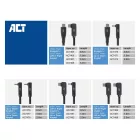 ACT USB 3.0 60W USB Type-C (left/right angled) to USB Type-C (up/down angled) Cable 1m Black