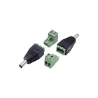 Nestron DC tápcsatlakozó dugó; 2.1/5.5/11 mm; apa