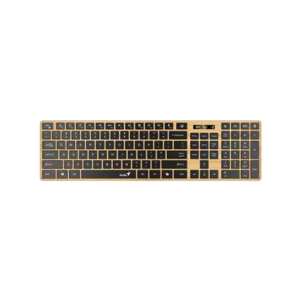 Genius SlimStar 7250BT Copilot Wireless Bluetooth Business Keyboard Pine Wood HU