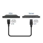 ACT Powercord C14 male- C21 famale 1m Black