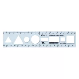 Sablon vonalzó OPTIMA kék 20cm