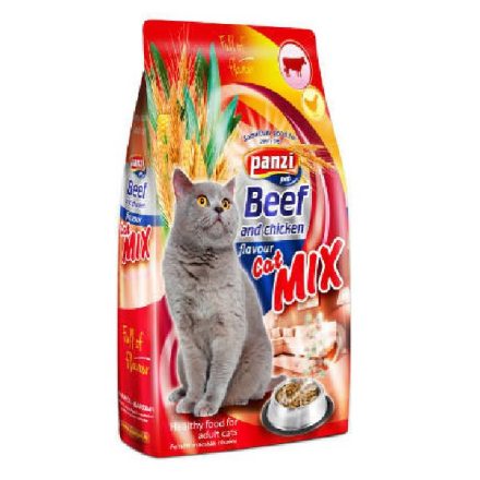 Állateledel száraz PANZI Cat-Mix marha és csirke felnőtt macskáknak 400g