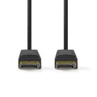 Nedis DisplayPort Male to DisplayPort Male 4K@60Hz Gold Plated 2m Black