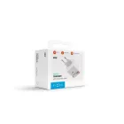 FIXED 2xUSB-C töltő visszahúzható kábellel, GaN PD 3.0 támogatással, 65W, fehér